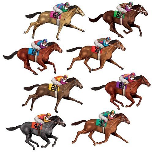 Beistle 52087 Race Horse Props Multicolored Plastic