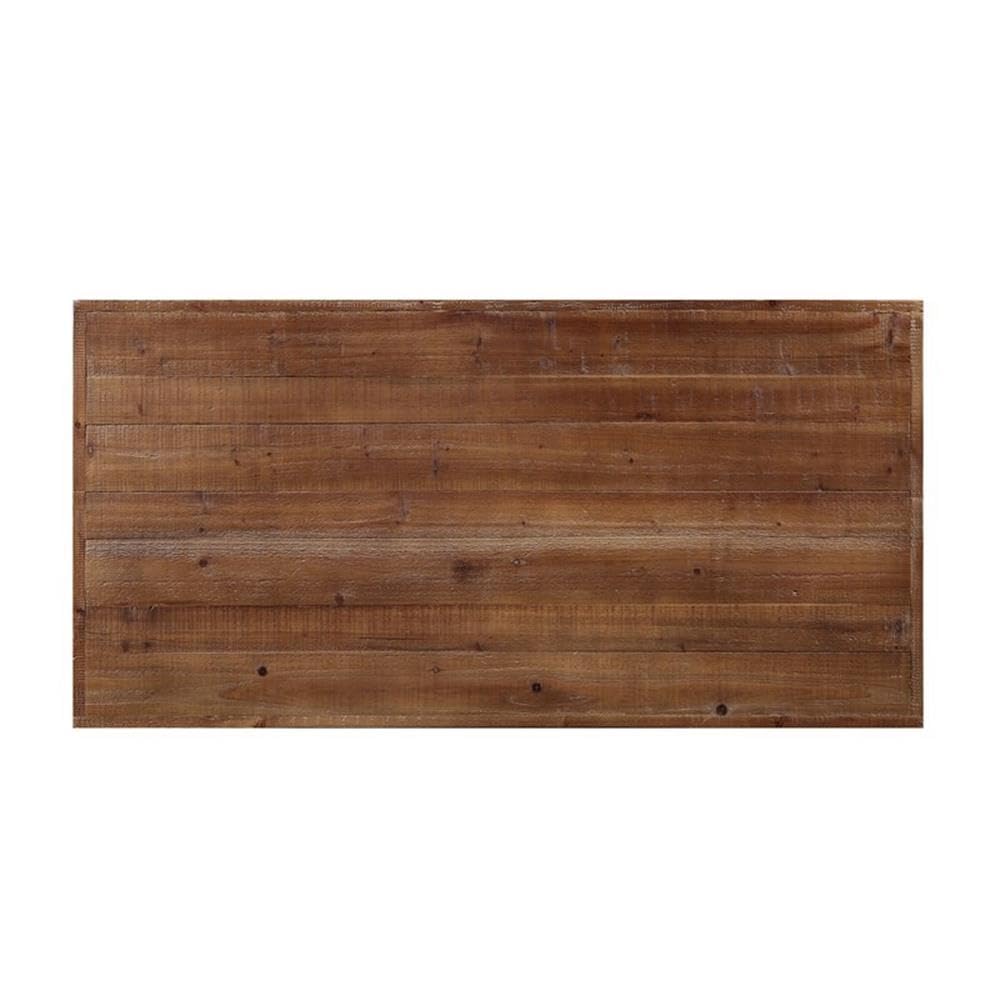 Acme Ikram Rectangular Wooden Coffee Table in Weathered Oak and Sandy Black