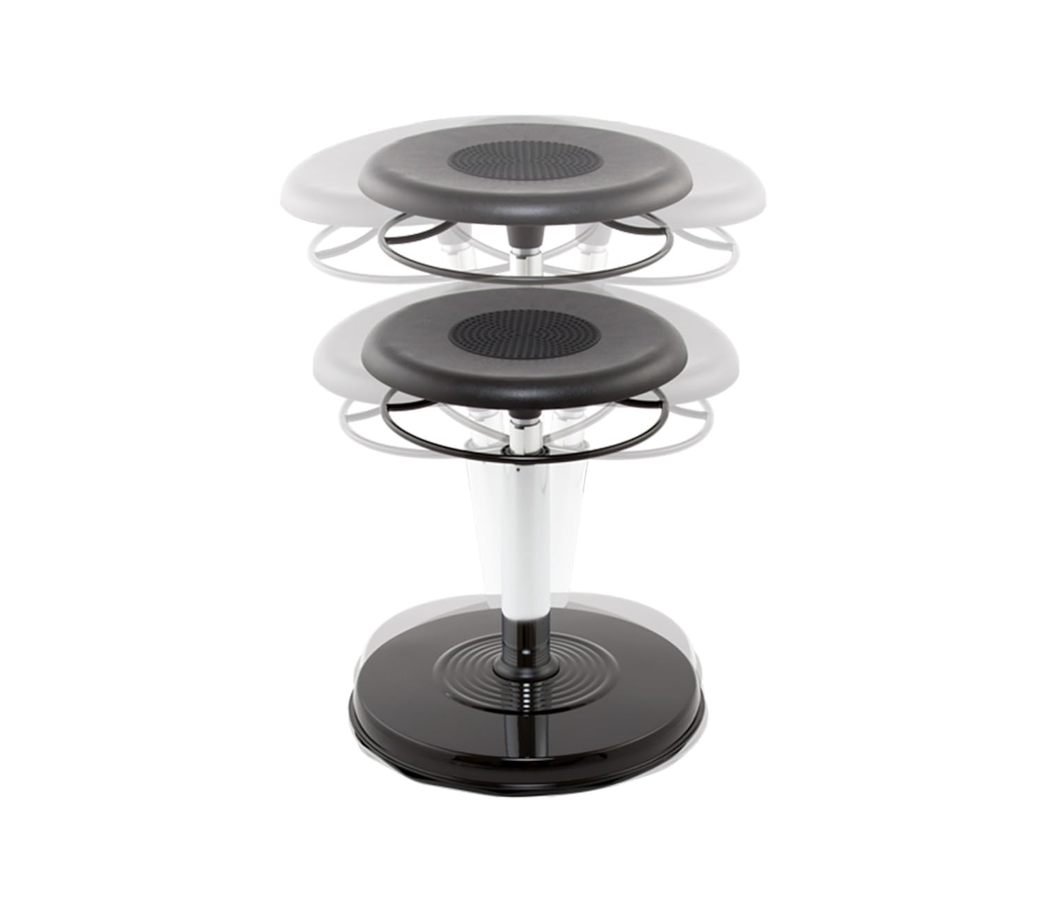 Kore Design Teen/College Hi-Rise Adjustable Wobble Chair 21-31.5 inches, Black