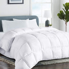 COHOME King Size Cooling Comforter, All-Season Down Alternative Duvet Insert, Luxury Hotel Breathable GentleSoft, White 92 x 102 inches