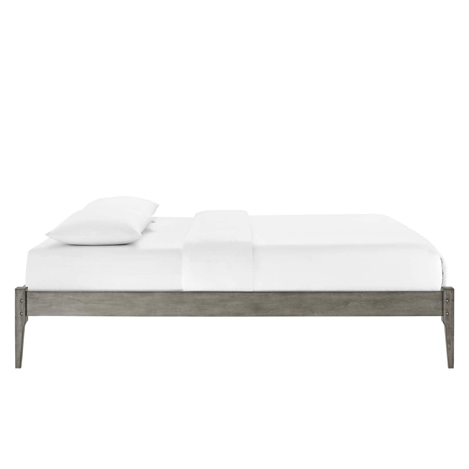 Modway Mod-6246-Gry June Queen Wood Platform Bed Frame, Gray