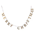 Creative Co-Op 55 L Merry Christmas, Brass Finish Metal Garlands, Multi