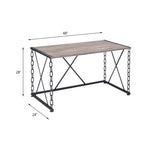 Acme Jodie Console Table in Rustic Oak & Black Finish