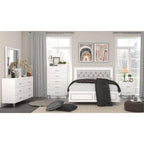 Acme Casilda Square Wooden Mirror In White