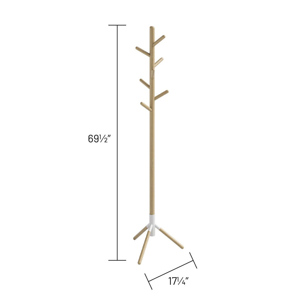 Safco Product Modern Resi Free Standing Coat, Bag, Hat Rack Tree. Modern Styling With Secure Arms And Sturdy Base