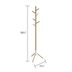 Safco Product Modern Resi Free Standing Coat, Bag, Hat Rack Tree. Modern Styling With Secure Arms And Sturdy Base