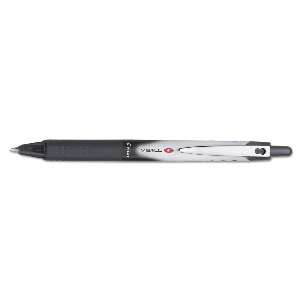 Vball Rt Liquid Ink Retractable Roller Ball Pen, Black Ink, .7Mm
