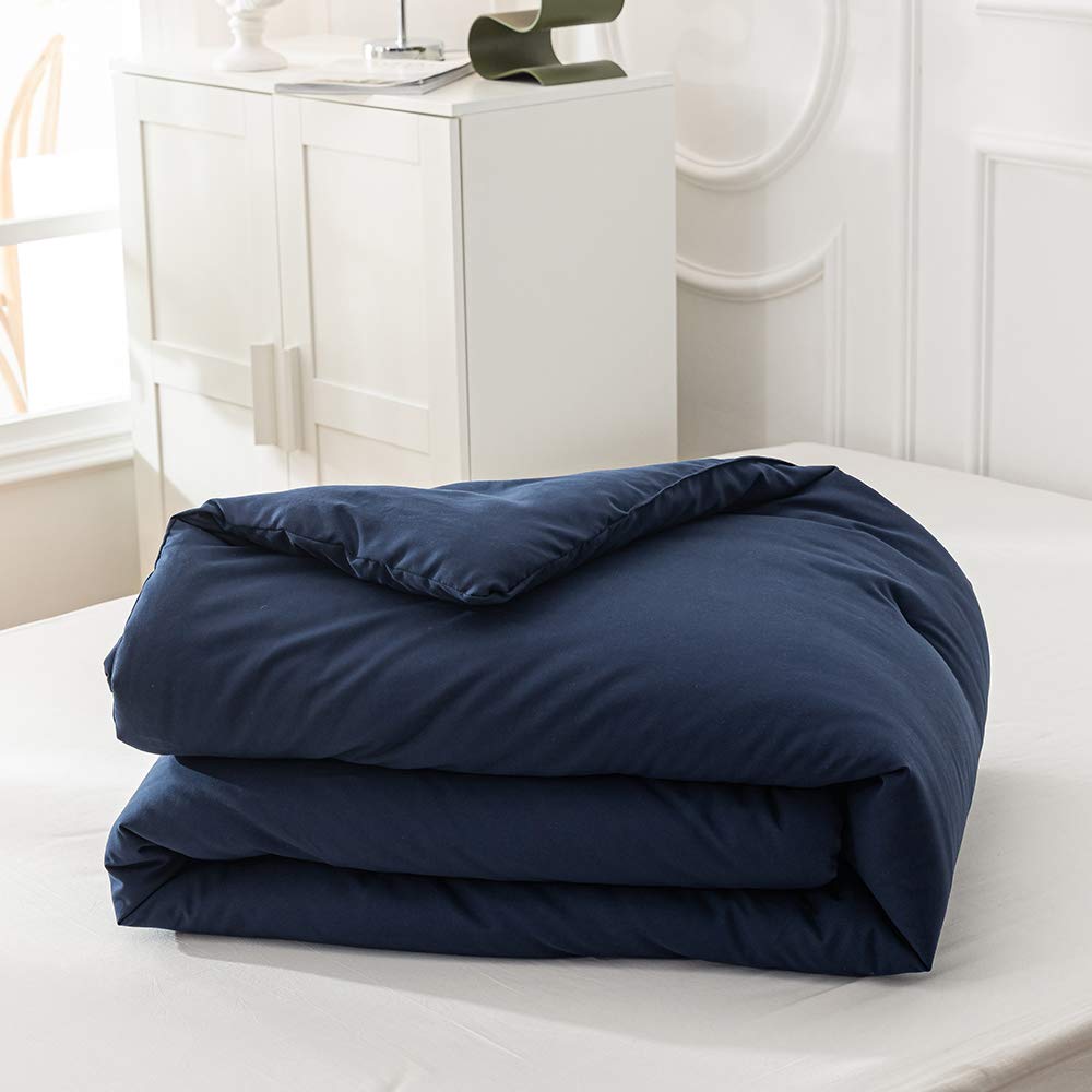 Karever Navy Comforter Full Size Navy Blue Bedding Set Dark Navy Blue Comforter Set 3 Pieces 1 Comforter With 2 Pillowcases