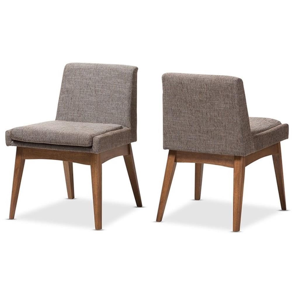 Baxton Studio Nexus Mid-Century Modern Fabric Upholstered Dining Side Chair