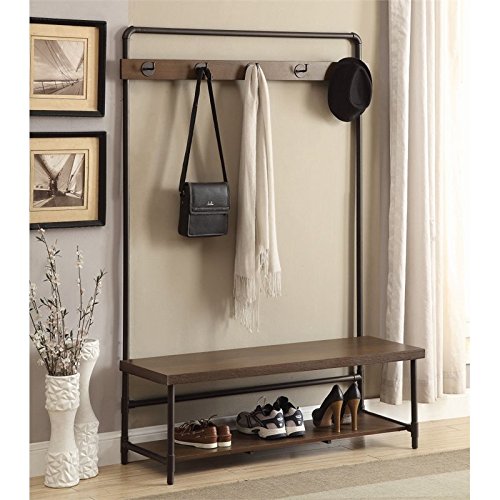Coaster Home Furnishings Hall Tree, Coffee Black, Wood, Model 902921