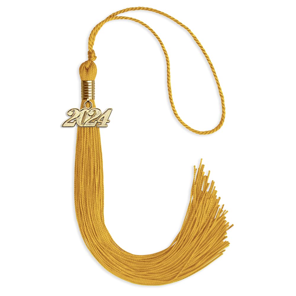 Endea Graduation Single Color Tassel with Gold Date Drop (Gold, 2024)