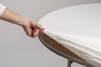 Kwik-Covers 60' Round Fitted Plastic Table Covers, Bundle Of 5 (Metallic Silver)