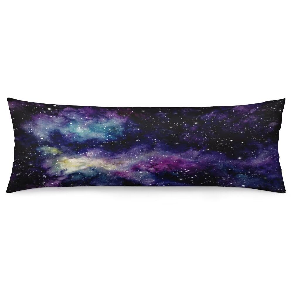 Galaxy Body Pillow Cover Outer Space Nebula Universe Star Night Starry Sky Long Pillow Case With Zipper Decorative Soft Bedding