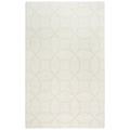 Peace 5' X 7'6" Geometric Ivory/White/Cream Hand-Tufted Area Rug