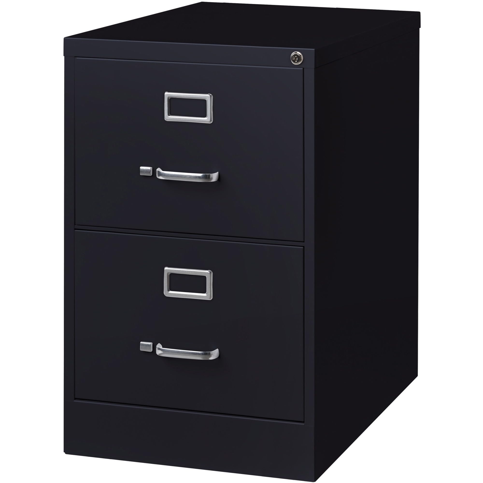 Lorell 2-Drawer Vertical File, Legal, 18 by 26-1/2 by 28-3/8-Inch, Black