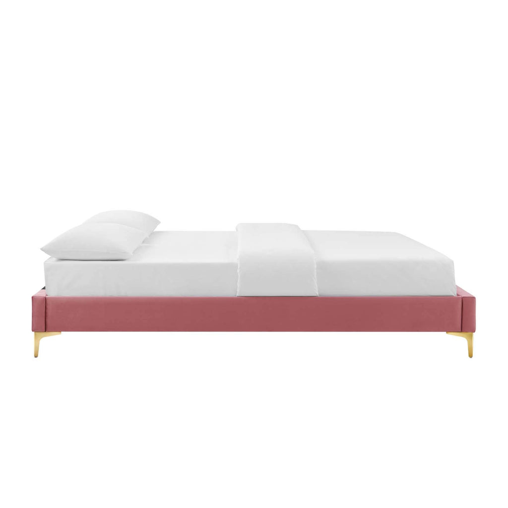 Modway Mod-6307-Dus Sutton King Performance Velvet Bed Frame, Dusty Rose