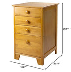 Ergode Wood Studio Home File Cabinet | Durable & Timeless Design | Ample Storage for Files & Office Essentials | Legal & Letter Size | Solid Wood & Composite | Honey Finish