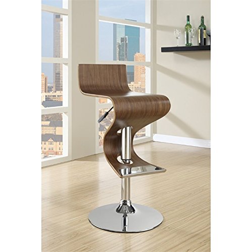 Coaster Home Furnishings Covina Adjustable Bar Stool Walnut Metal Mid-Century Modern 100396
