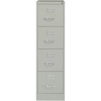 Lorell 4-Drawer Vertical File with Lock, 15 by 26-1/2 by 52-Inch, Light Gray