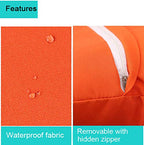 Augld 2Pack Outdoor/Indoor Throw Pillow Cover, Waterproof Solid Pillow Case Aqua 20'X20'
