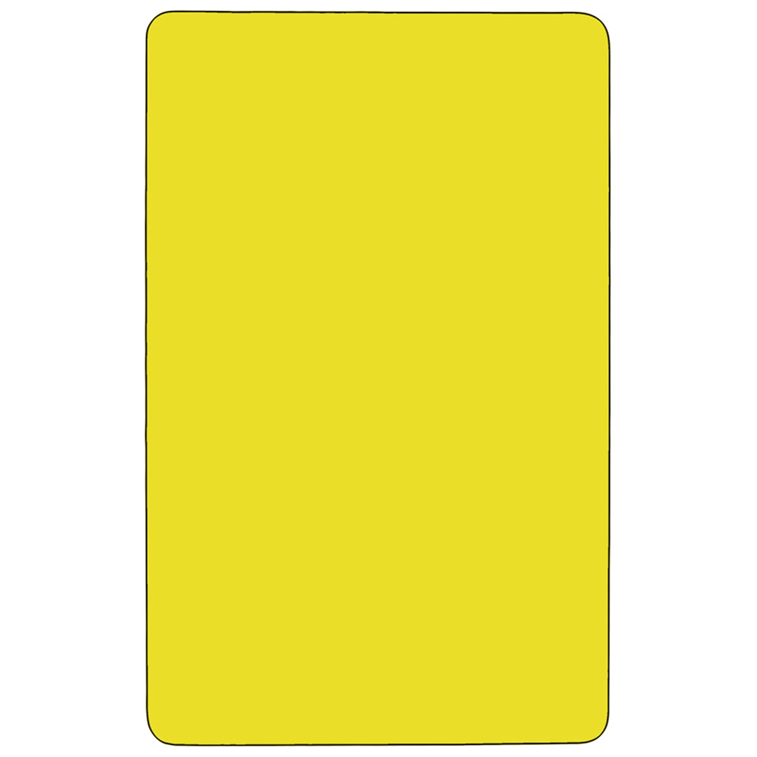 Flash Furniture 24''W x 60''L Rectangular Yellow HP Laminate Activity Table - Height Adjustable Short Legs