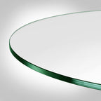 Dulles Glass 24' Round Glass Table Top - Tempered- 3/8' Thick - Flat Polished Glass