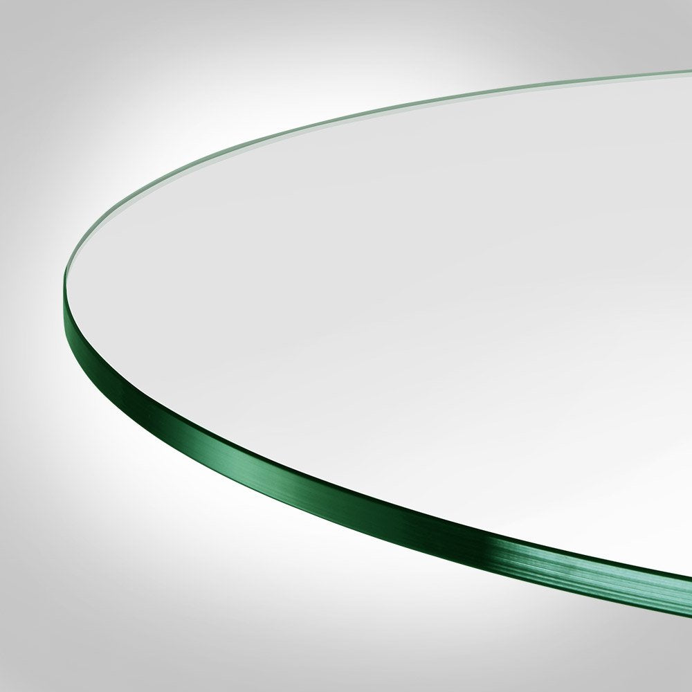 Dulles Glass 24' Round Glass Table Top - Tempered- 3/8' Thick - Flat Polished Glass