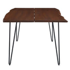 Modway Ardor 74&Quot; Live Edge Acacia Wood Rectangular Dining Table In Black Walnut