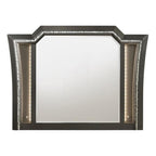 Acme Kaitlyn Metal Mirror with LED in Metallic Gray