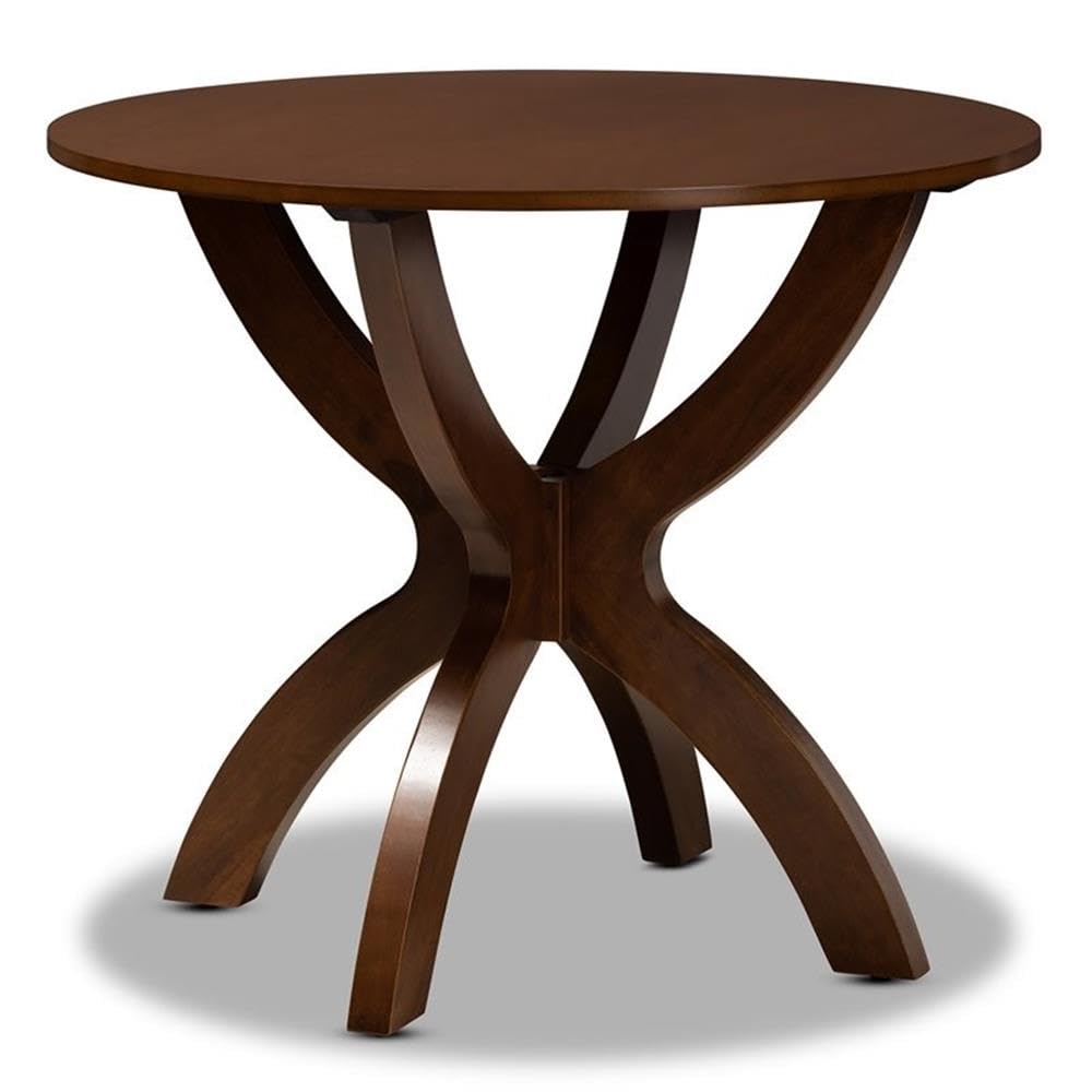 Baxton Studio Karla Modern and Contemporary Transitional Walnut Brown Finished Wood 5-Piece Dining Set