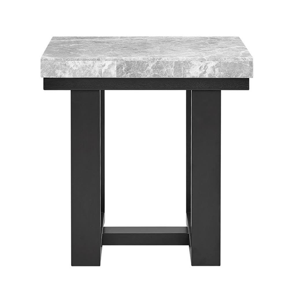 Steve Silver Lucca Gray Marble and Espresso Wood 3-Piece Occasional Set