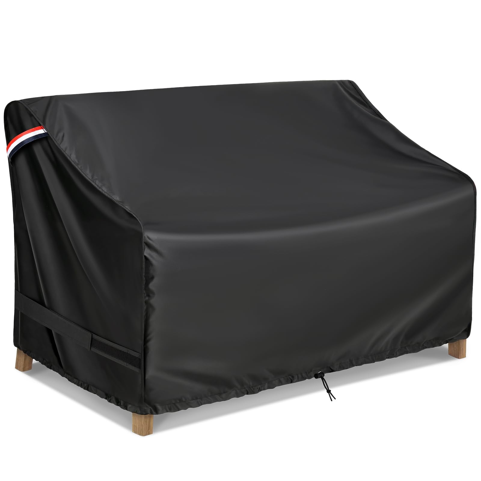 Kylinlucky Waterproof Patio Loveseat Covers 58W X 32.5D X 33H Inches,Heavy Duty Outdoor Furniture Sofa Cover Black