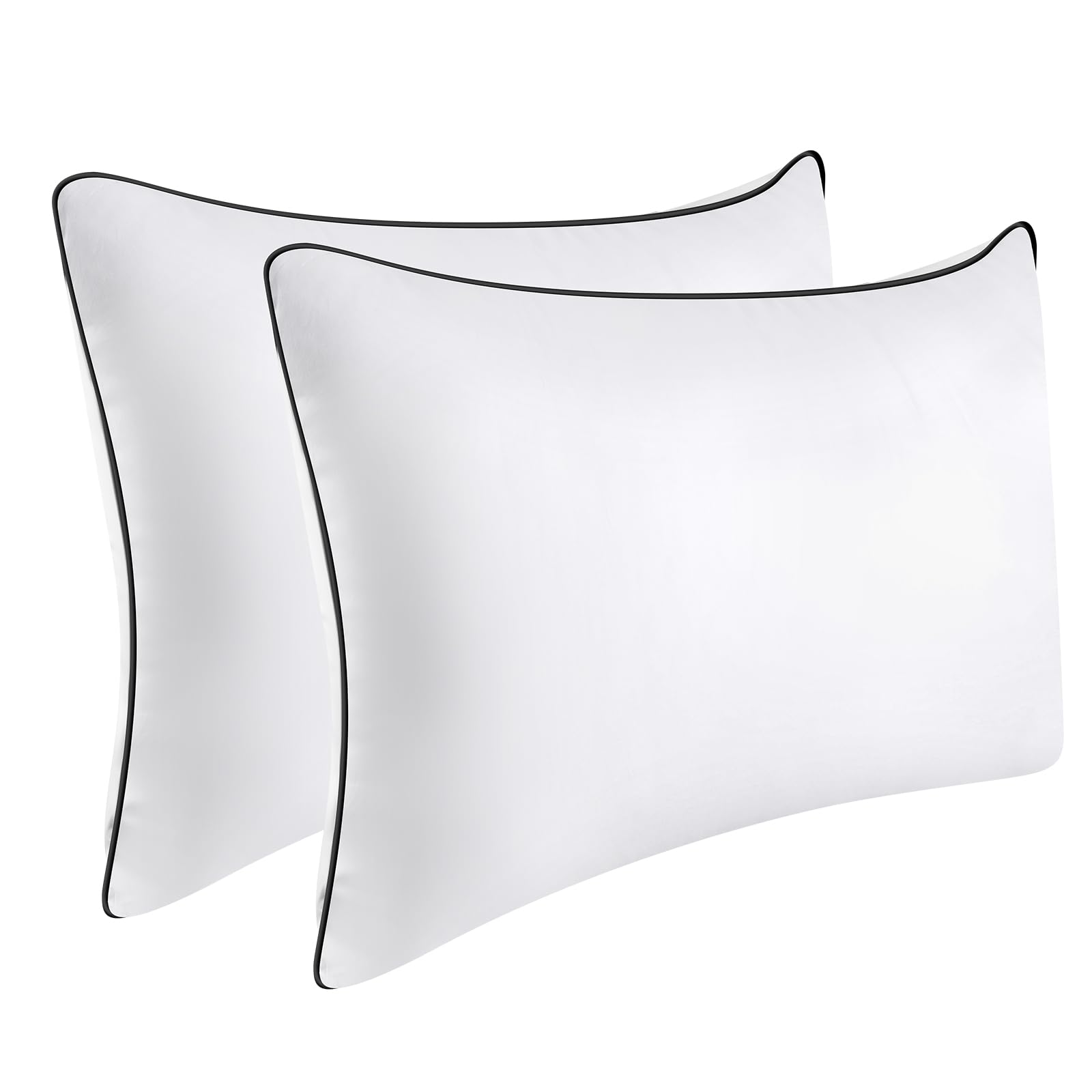 Opposy Queen Size Bed Pillows - 2 Pack Medium Firm Cooling Polyester, White