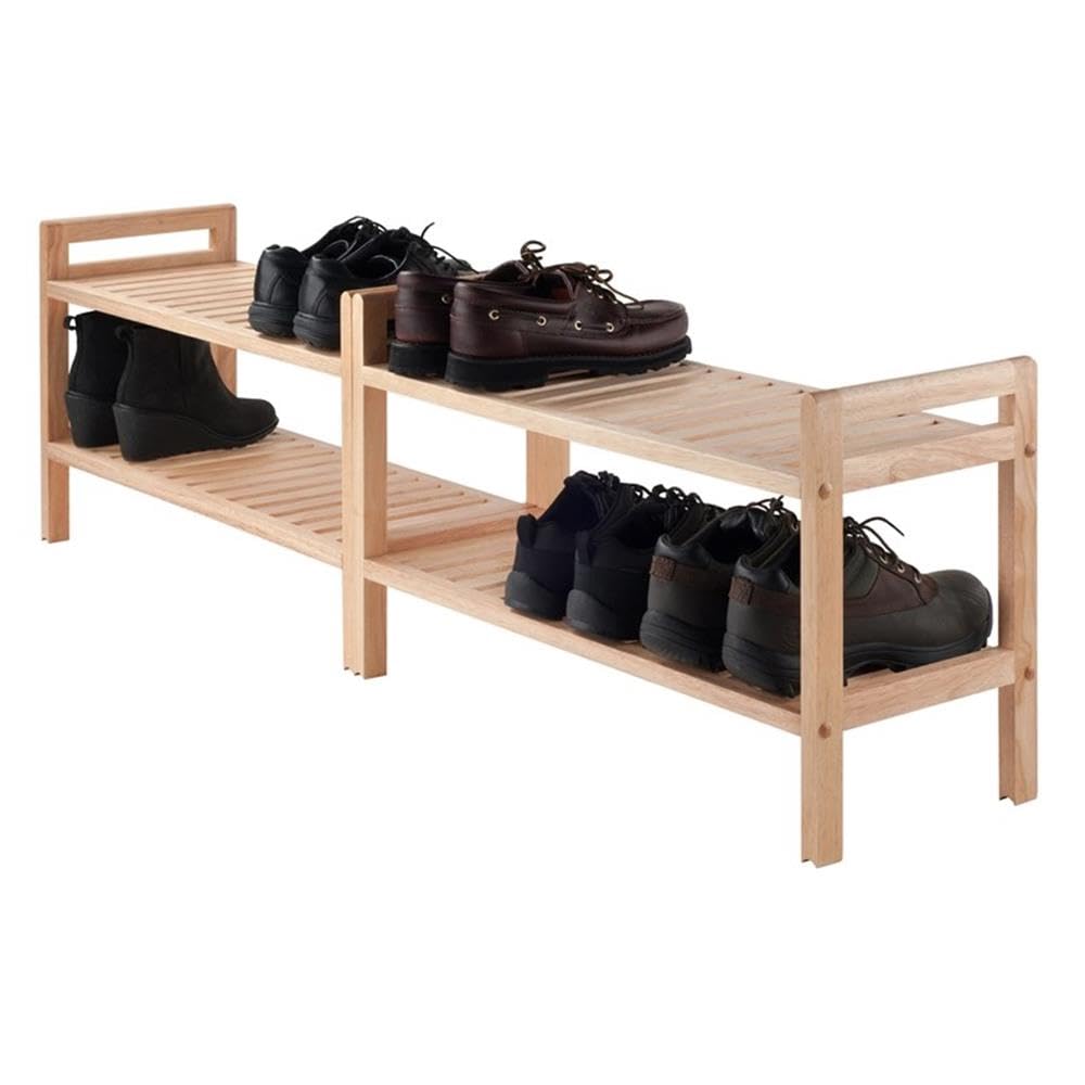 Winsome Mercury Shoe Rack, Natural, 27.24x10.71x32.01, Model 81429, Stylish Storage Solution