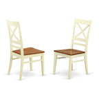 East West Furniture Anqu5-Whi-W 5 Pc Table Set For 4-Kitchen Dinette Table And 4 Kitchen Chairs