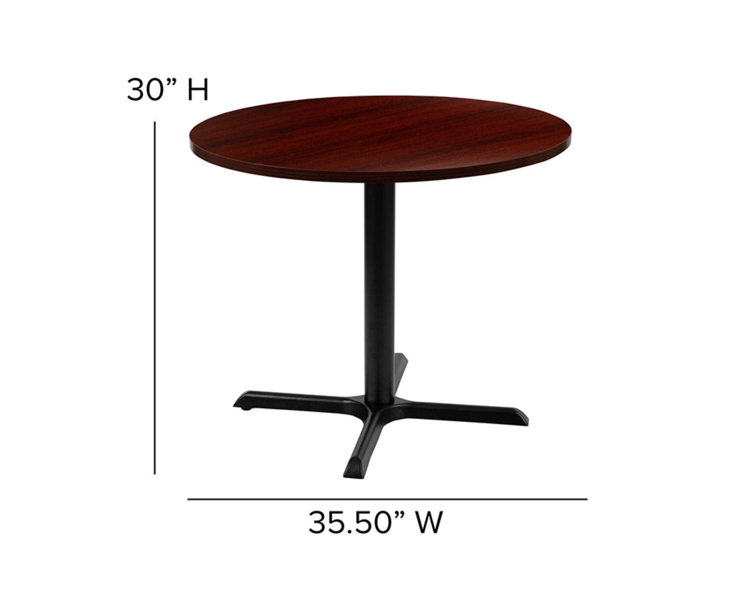 Flash Furniture Chapman 36" Round Multi-Purpose Conference Table in Mahogany