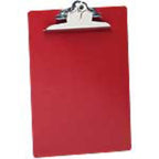 Saunders Plastic Clipboard, 8 1/2' X 12', Red