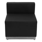 Flash Furniture HERCULES Alon Series Black LeatherSoft Reception Configuration, 5 Pieces