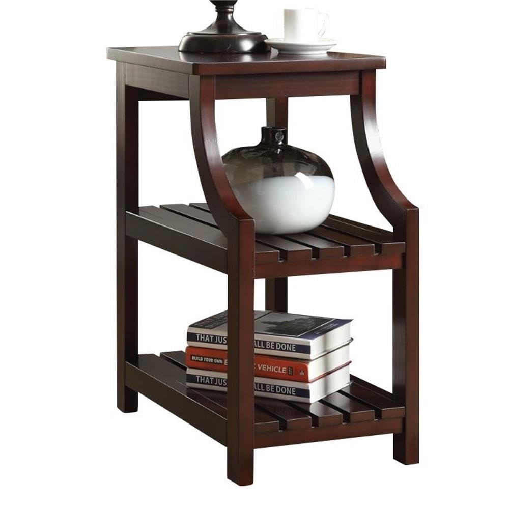 Acme 2-Shelf Wooden End Table, Espresso, Model AC-81955, Stylish Home Furniture