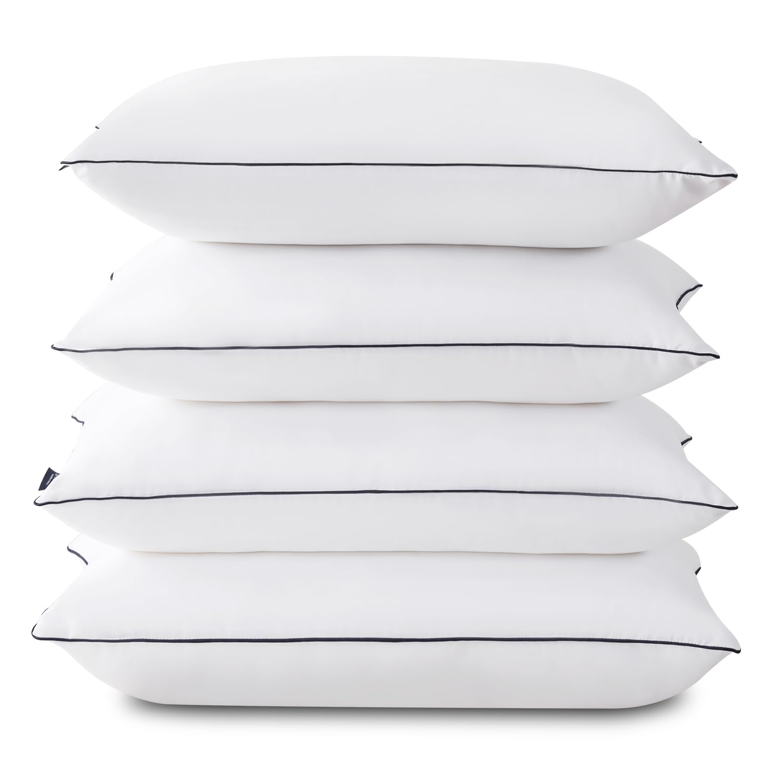 Gohome Pillows Standard Size Set Of 4 - Bed Pillows For Sleeping 4 Pack, Cooling Supportive Hotel Pillows With Premium Soft Down