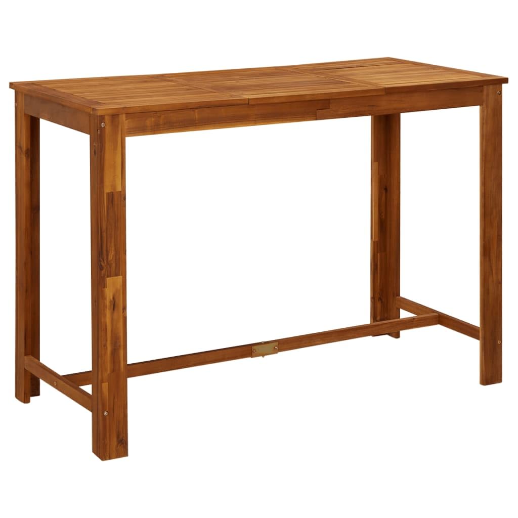 vidaXL 9-Piece Wood Table and Chair Set - Patio Bar Set Acacia Wood Design - Includes 8 Chairs and 1 Table - Ideal for Patio, Garden, Terrace - Easy-to-Assemble Outdoor Dining Furniture