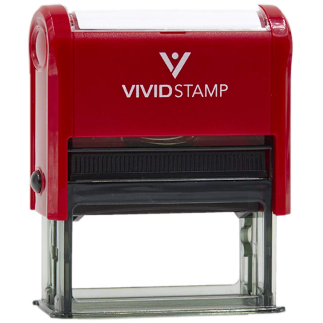 Revised By Date Self Inking Rubber Stamp (Red Ink) X-Large