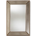 Baxton Studio Neva Modern and Contemporary Antique Gold Finished Rectangular Accent Wall Mirror