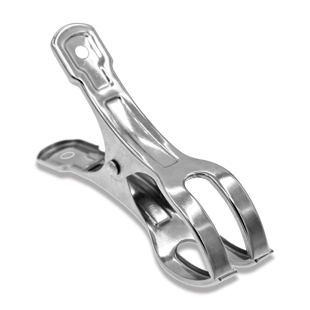 Coideal Beach Towel Chair Clips - 10 Pack Pool Cover Clips Stainless Steel Quilt Clamps Metal Large Heavy Duty Clothes Pins Wind