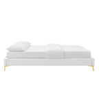 Modway Mod-6275-Whi Sutton Queen Performance Velvet Bed Frame, White