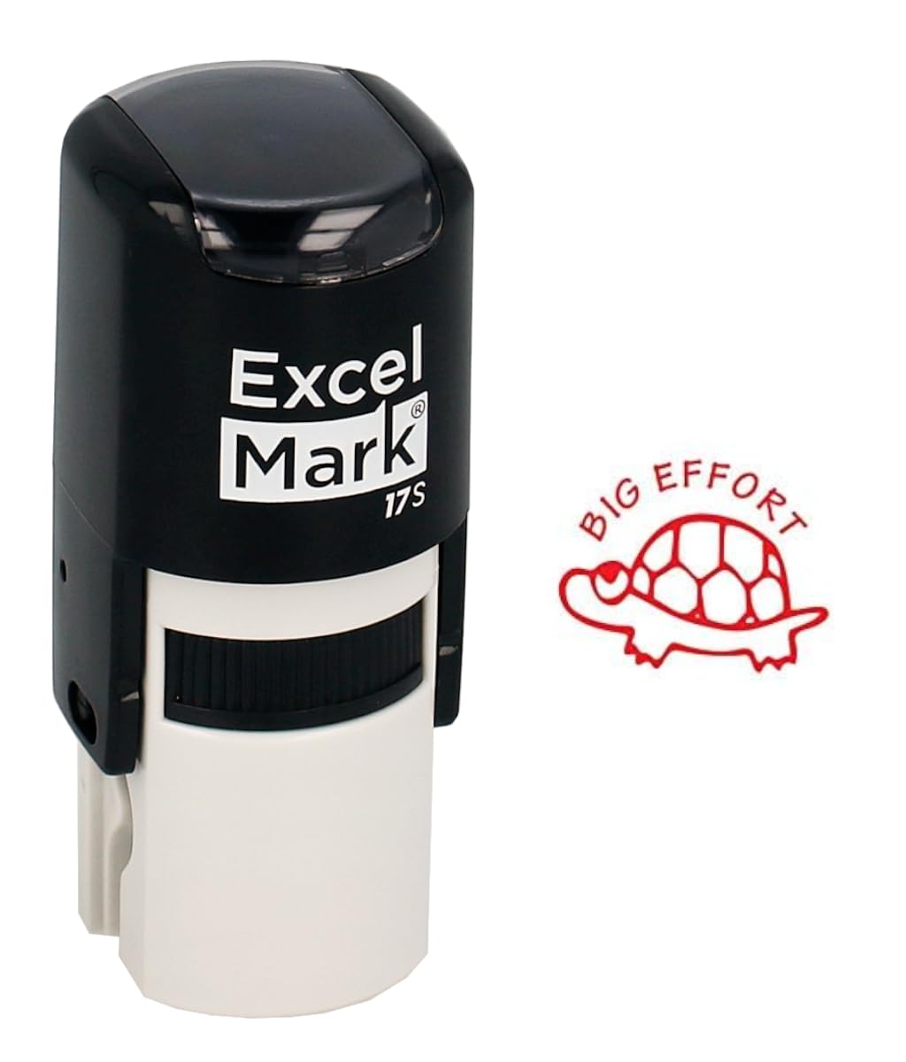 Round Teacher Stamp - Big Effort - Red Ink