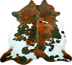 HomeRoots 6 Ft Tri-Colored Brindled Cowhide Rug