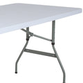 Flash Furniture Kathryn 4.93-Foot Height Adjustable Granite White Plastic Folding Table
