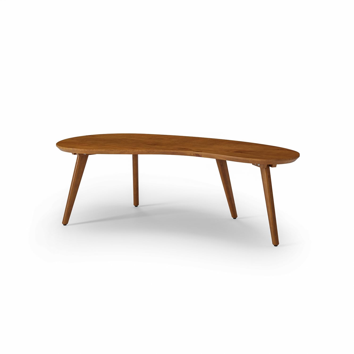 Mid Century Modern Abstract Shaped Coffee Table/Solid Wood/Castanho Finish