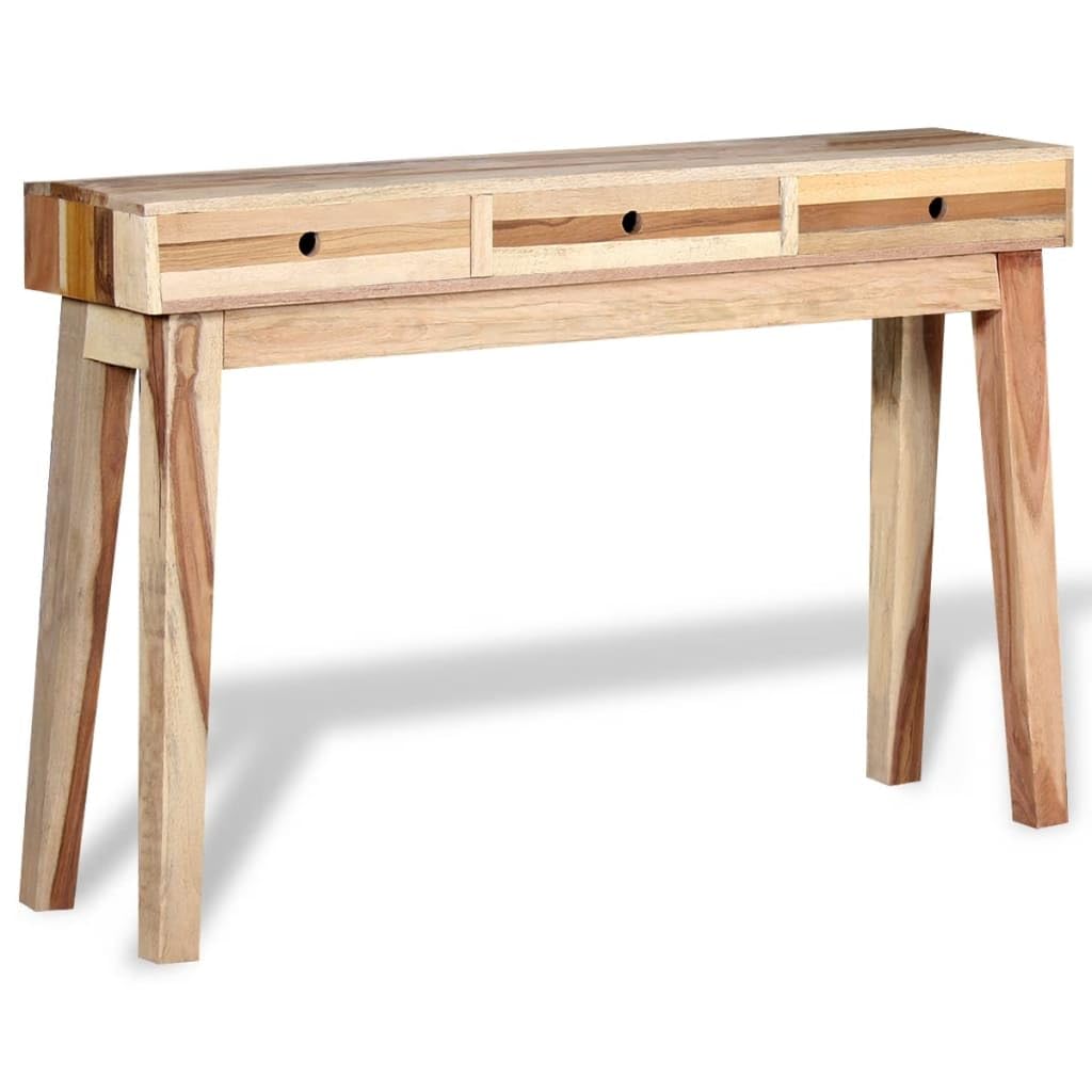 vidaXL Solid Reclaimed Wood Console Table with Drawers - Vintage-Style Handmade Wooden Entry Table - Hallway Table with Ample Storage Space